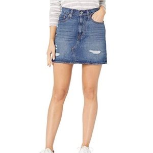 Levi's Distressed Deconstructed Denim Mini Skirt Size 26